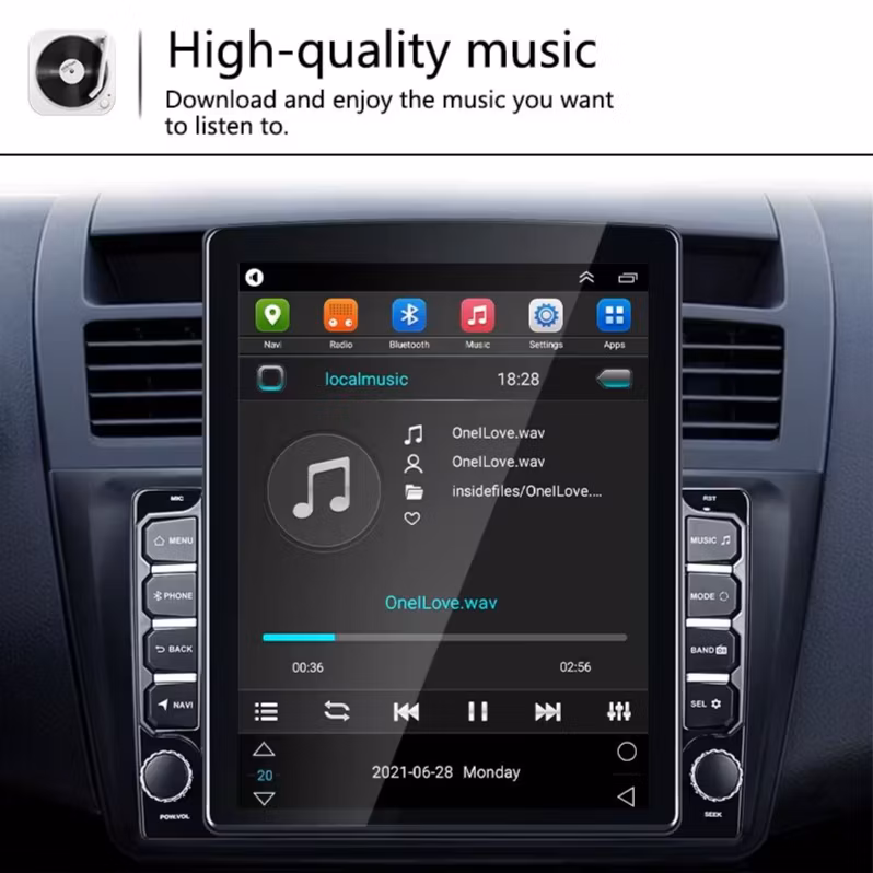 9.7" DSP Android for Tesla Style Vertical Car DVD Player Touch Screen GPS Navigation Car Radio Android for Mercedes Smart 453 Fortwo 2014-2020
