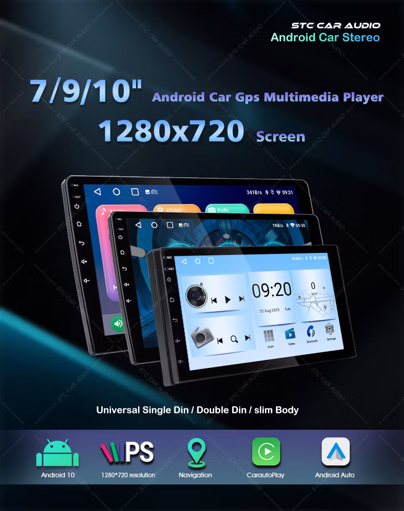The New Universal 9 Inch Car Radio Play DVD Player Carplay Android Auto MP5 Video Player