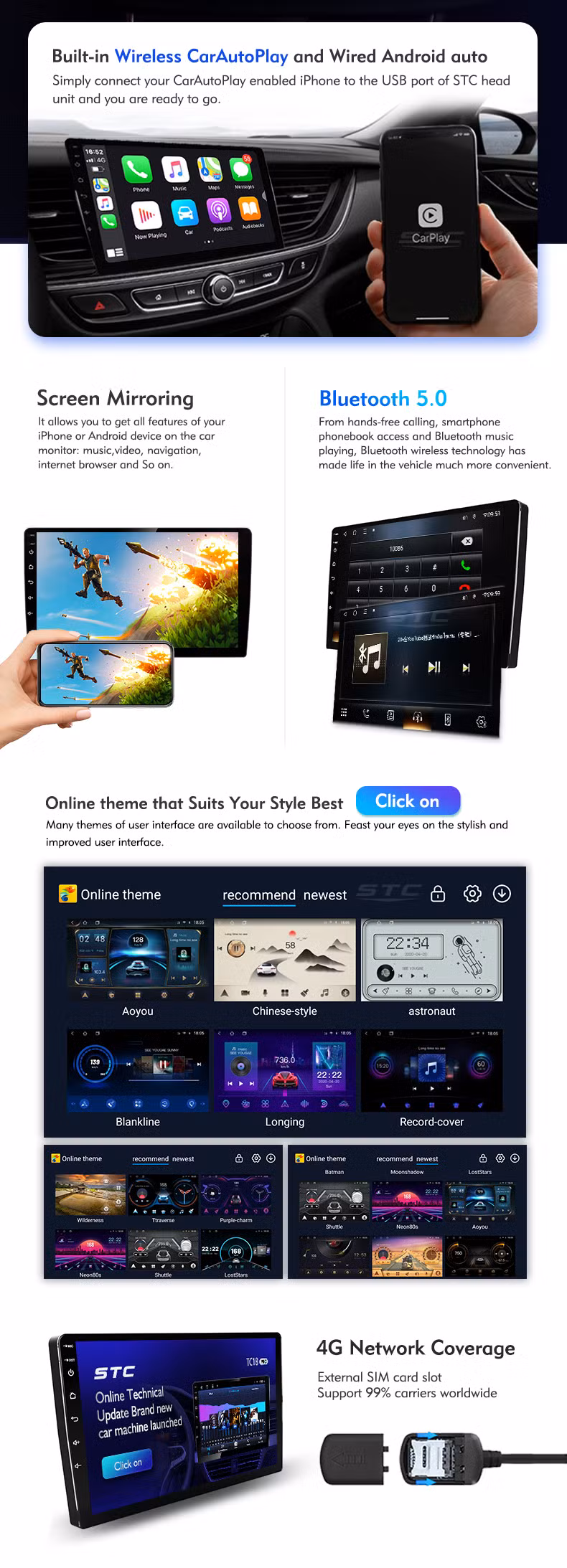 4+64/6+128 Android 11 Car Stereo 2 DIN Touch Screen Multimedia Player GPS Navigation7 Inch Portable DVD Player for Car Android