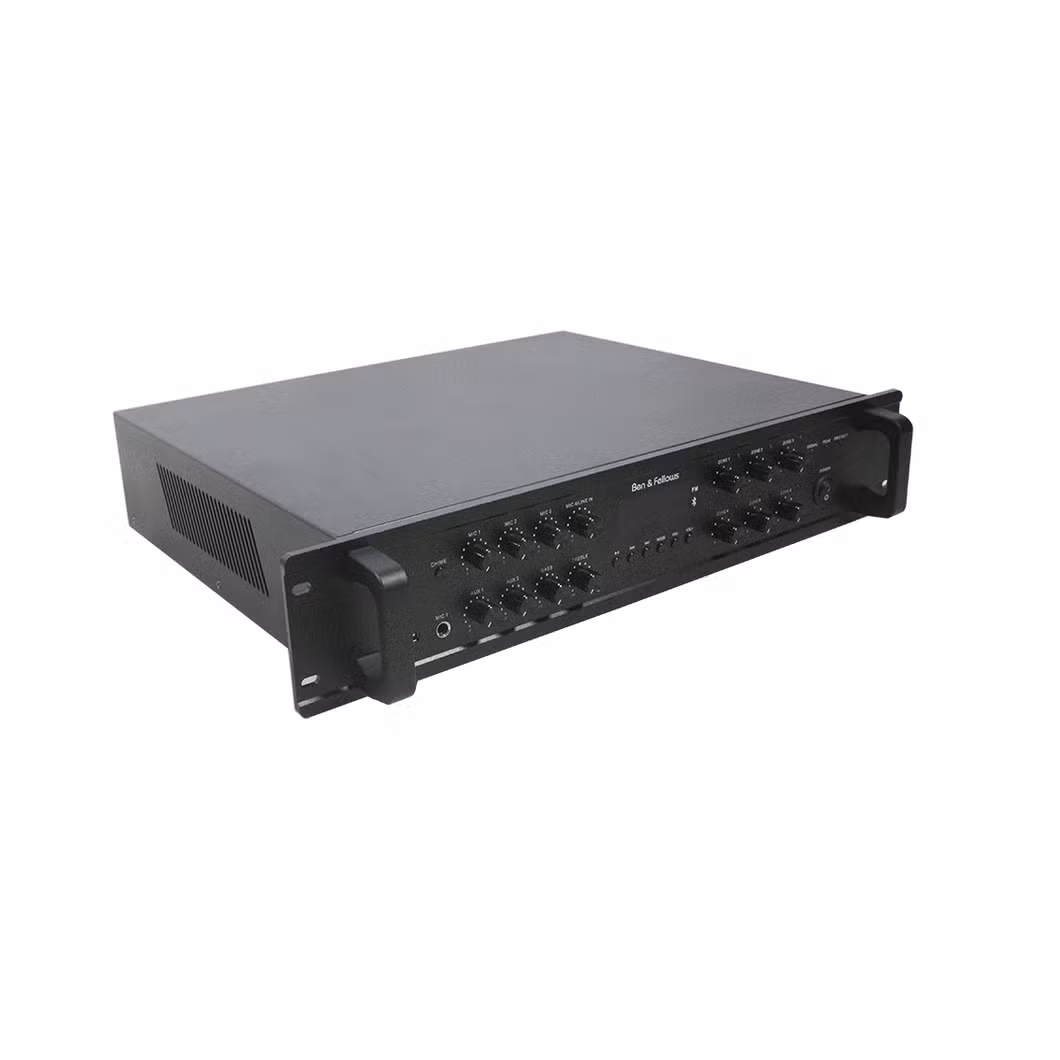 High Quality New Arrival 6 Zones Mixer Amplifier with DAB Phantom Power Individual Volume Control