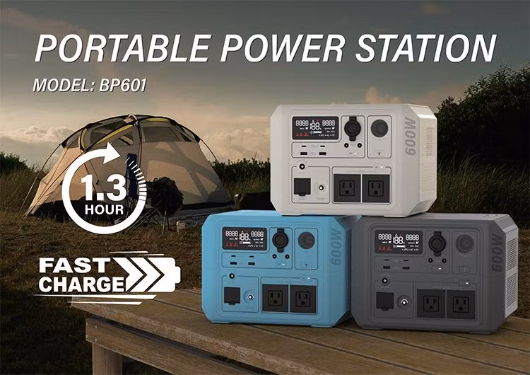 Fast Charging 600 Watt Powerstation LiFePO4 Battery Portable Home Backup Power Station