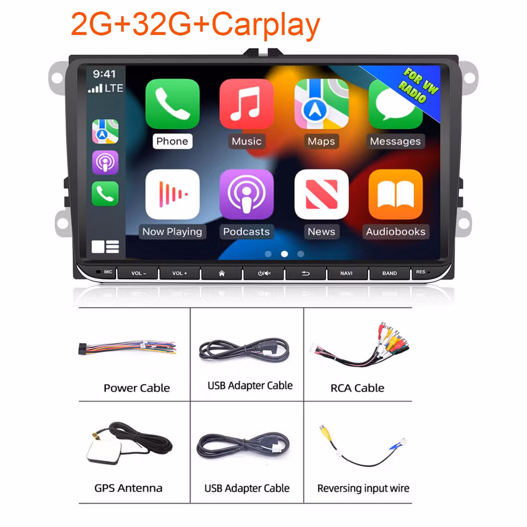 Rh-753G Android 2g+32g Carplay Screen Stereo 9-Inch Touchscreen Wireless Car Audio Player
