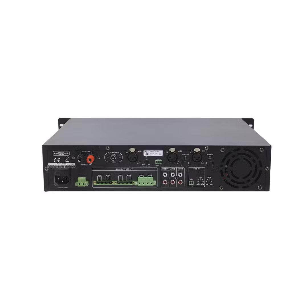 High Quality New Arrival 6 Zones Mixer Amplifier with DAB Phantom Power Individual Volume Control