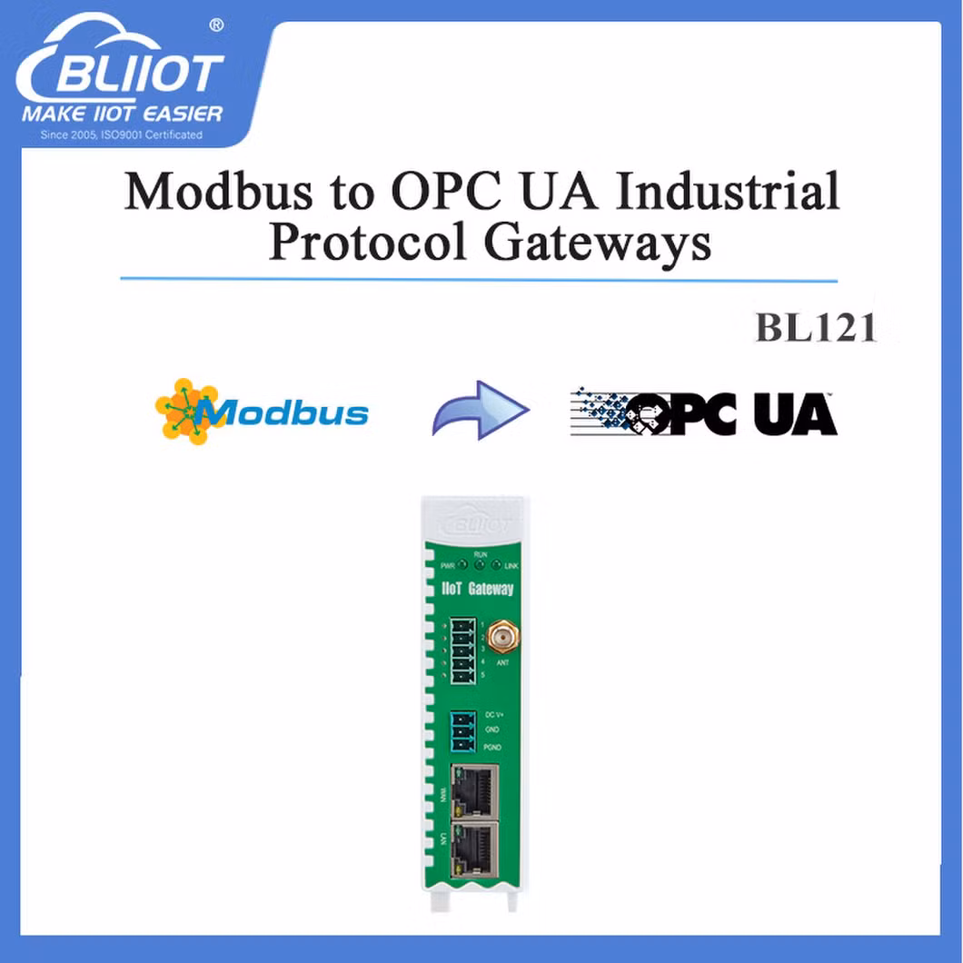 BLIIoT Manufacturers Modbus to OPC UA IoT Protocol Gateways BL121 for Industrial Automation