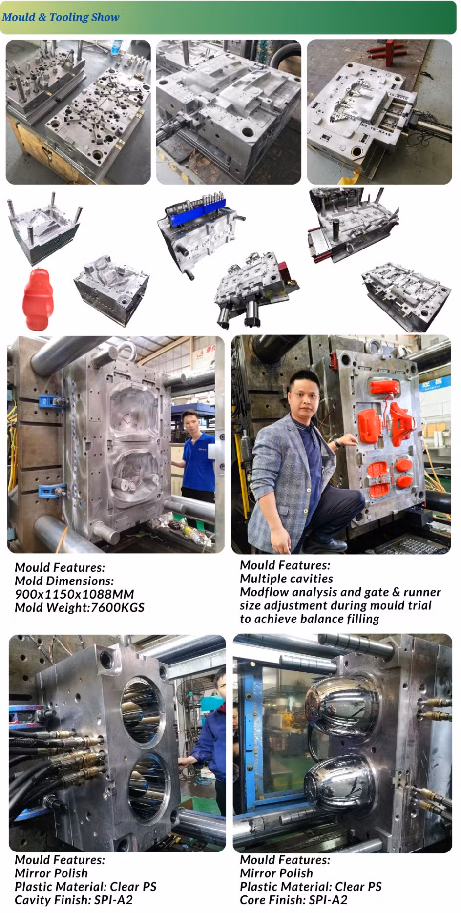 Custom Plastic Tooling Steel Tolerance Control Multi Cavities Injection Bottle Cap Mould