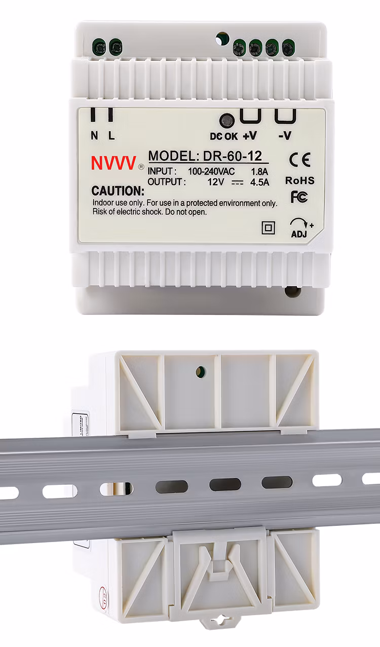 Dr-60W-12V 12V/24V DIN Rail 12V Switch Power Supply for Industrial Automation