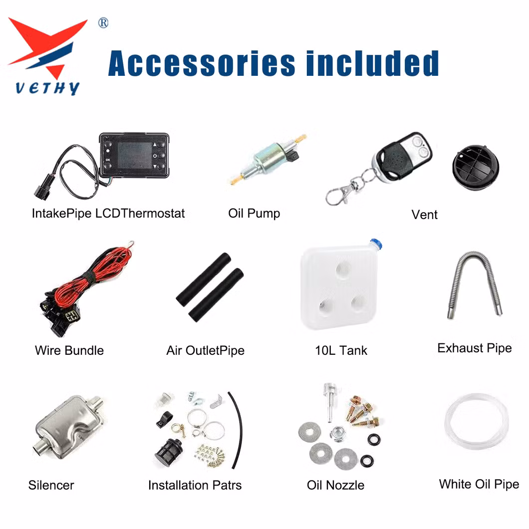 Remote Controlled Advanced Diesel Air & Water Heater System Trucks 2kw 5kw 8kw 12V/24V Voltage Options