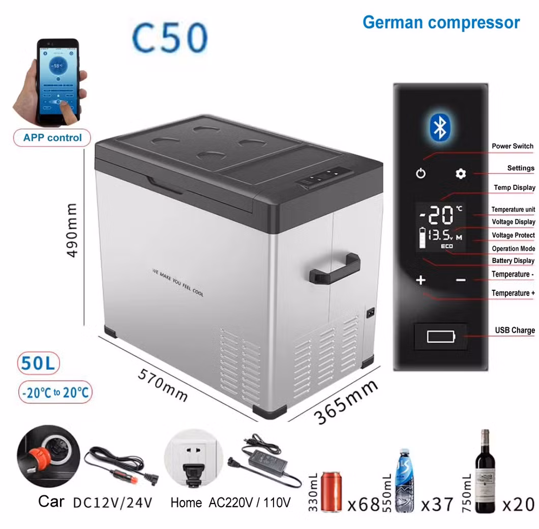 Truck Portable Cooler 15L Car Refrigerator Portable Freezer Compressor Cooling Car Fridge