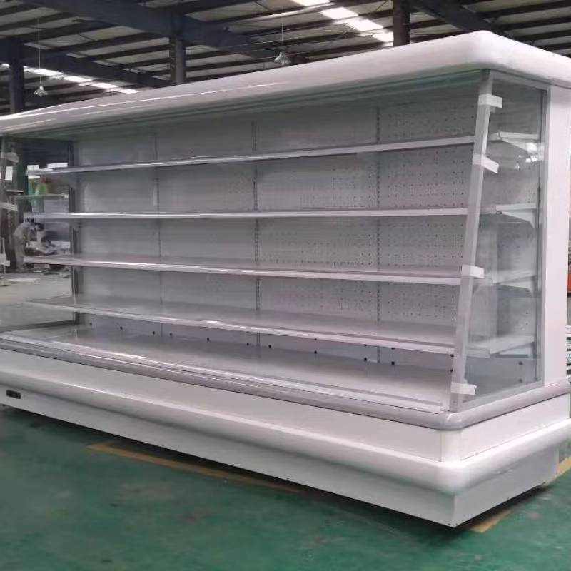 Supermarket Mini Island Display Cabinet Vegetables and Fruits Fresh-Keeping Freezer Convenience Store Yogurt Beverage Refrigerator Commercial