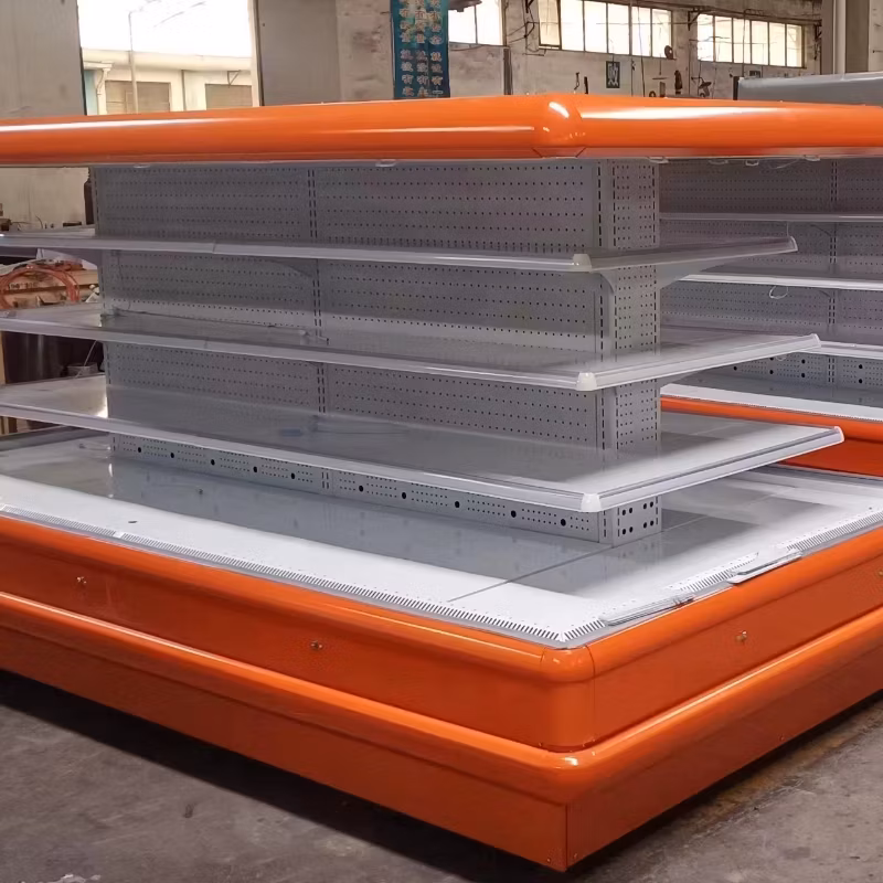 Supermarket Mini Island Display Cabinet Vegetables and Fruits Fresh-Keeping Freezer Convenience Store Yogurt Beverage Refrigerator Commercial