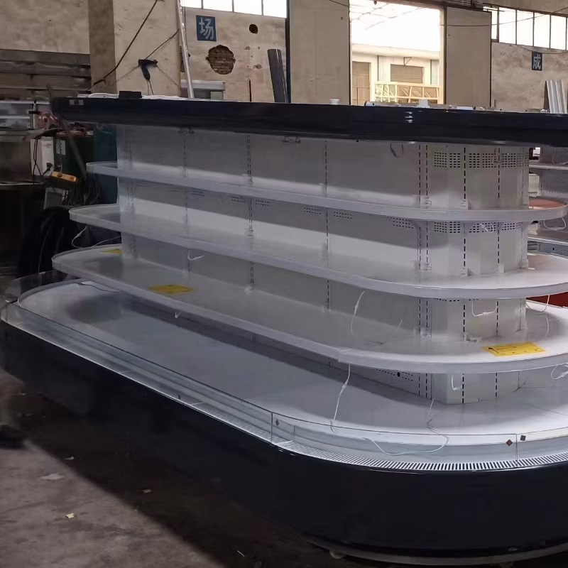 Supermarket Mini Island Display Cabinet Vegetables and Fruits Fresh-Keeping Freezer Convenience Store Yogurt Beverage Refrigerator Commercial
