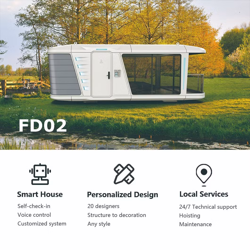 The Latest Design Internet Celebrity One-Stop Punch-in Prefab House Hotel Intelligent System Large Viewing Windows