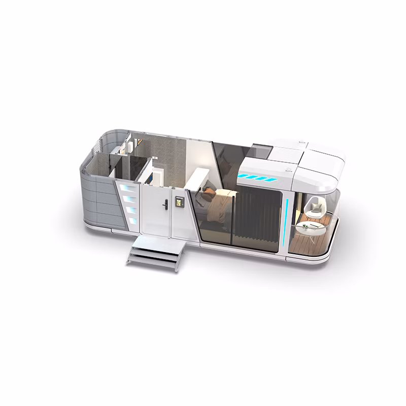 The Latest Design Internet Celebrity One-Stop Punch-in Prefab House Hotel Intelligent System Large Viewing Windows