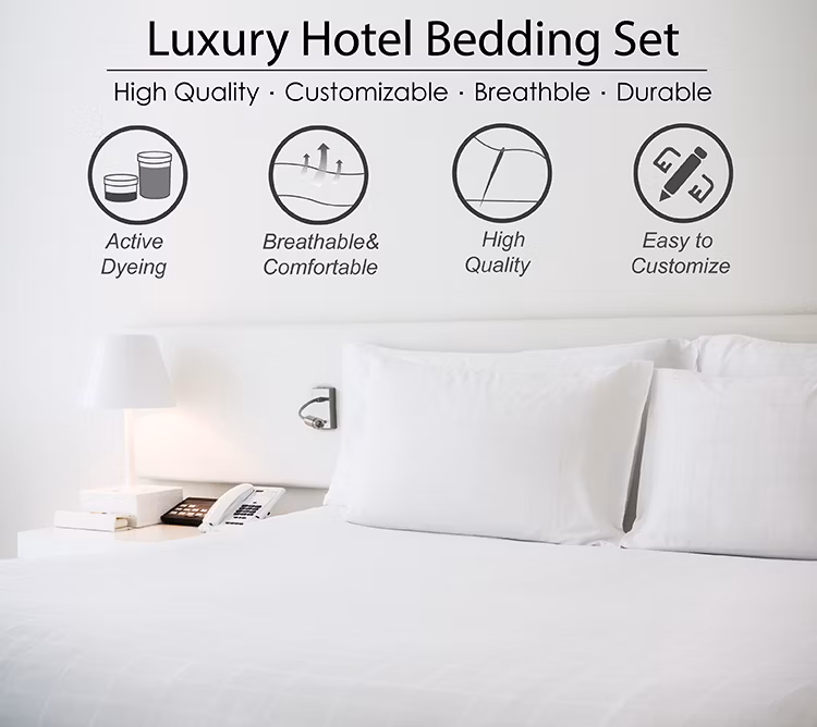Wholesale Customized Luxury 4 Piece Extra Soft Hotel Elastic Fitted Bedding Sheet