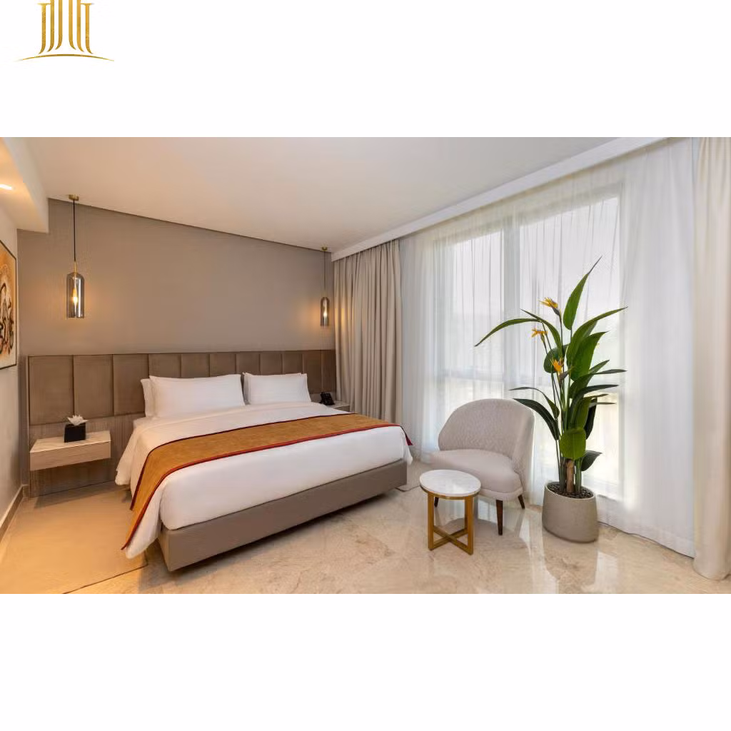 Customize Wooden Indoor Table Sofitel Hotel Furniture Guest Bed Room Furniture Set