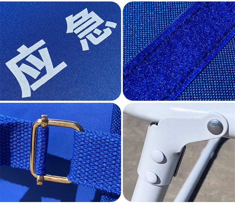 Factory Cheap Single Metal Emergency Relief Folding Bed Frame Sheet Steel Emergency Relief Folding Bed for Hospitals Temporary Isolation Areas