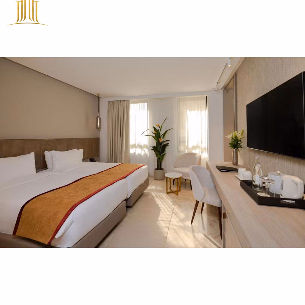 Customize Wooden Indoor Table Sofitel Hotel Furniture Guest Bed Room Furniture Set