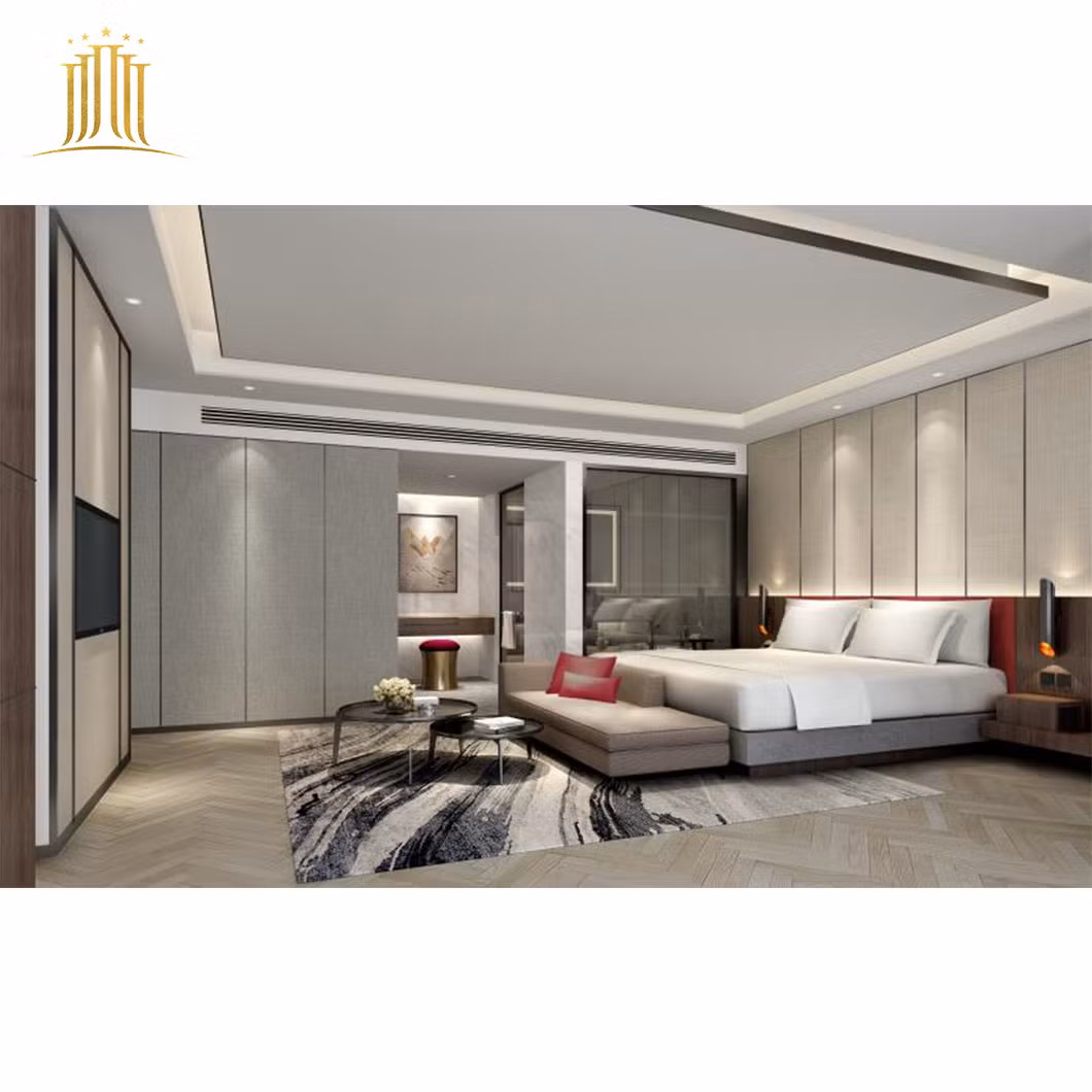 Customize Wooden Indoor Table Sofitel Hotel Furniture Guest Bed Room Furniture Set