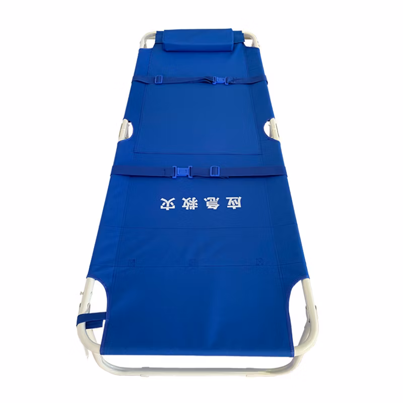 Factory Cheap Single Metal Emergency Relief Folding Bed Frame Sheet Steel Emergency Relief Folding Bed for Hospitals Temporary Isolation Areas