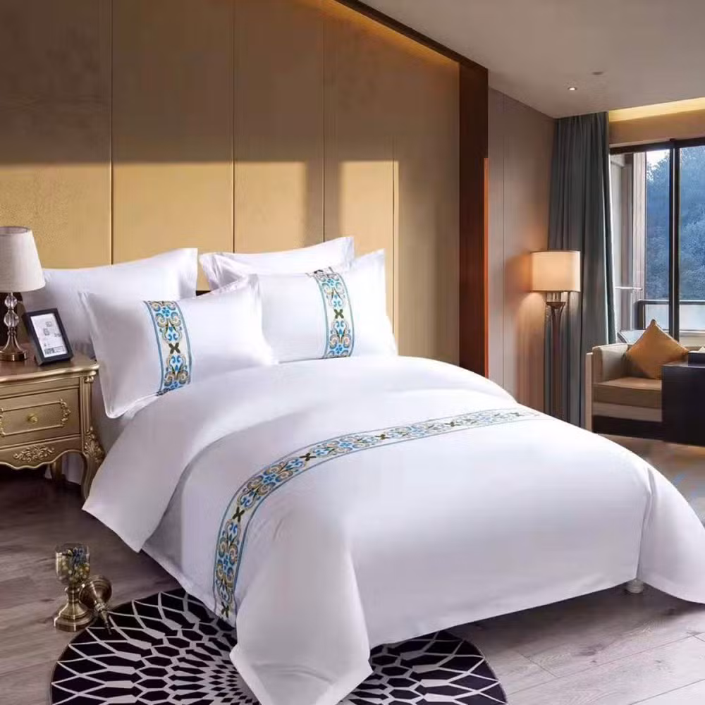 Hotel Bedding Textile Products Supplier Custom Europe Hotel Bedding Set for 5 Star Hotel