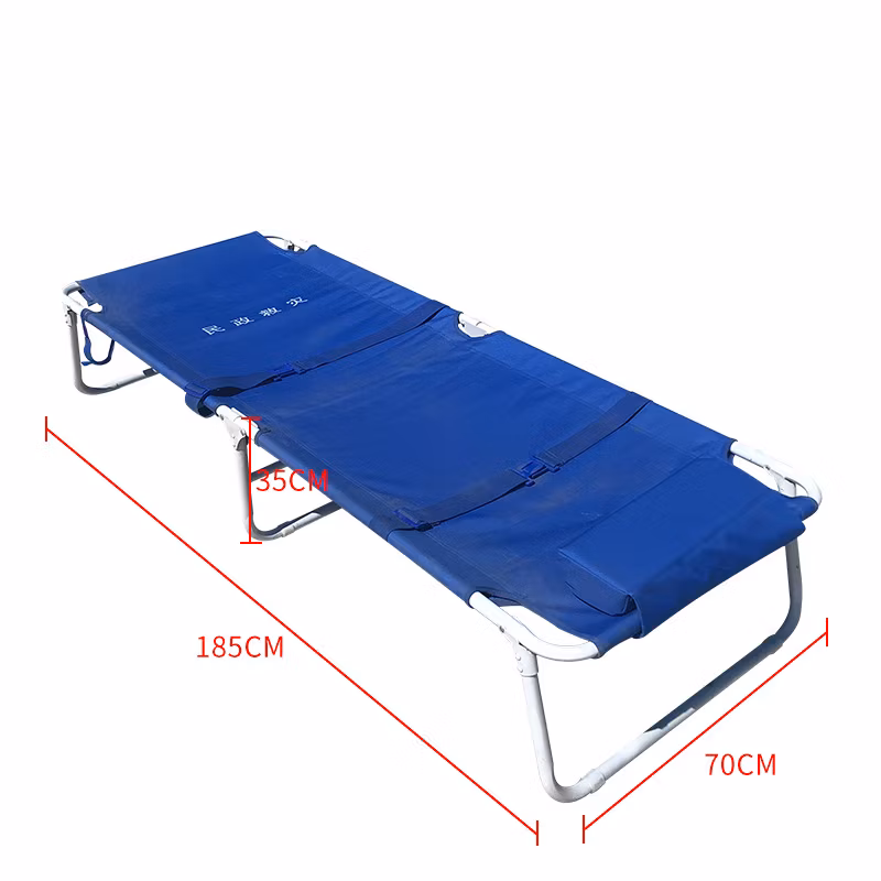 Factory Cheap Single Metal Emergency Relief Folding Bed Frame Sheet Steel Emergency Relief Folding Bed for Hospitals Temporary Isolation Areas