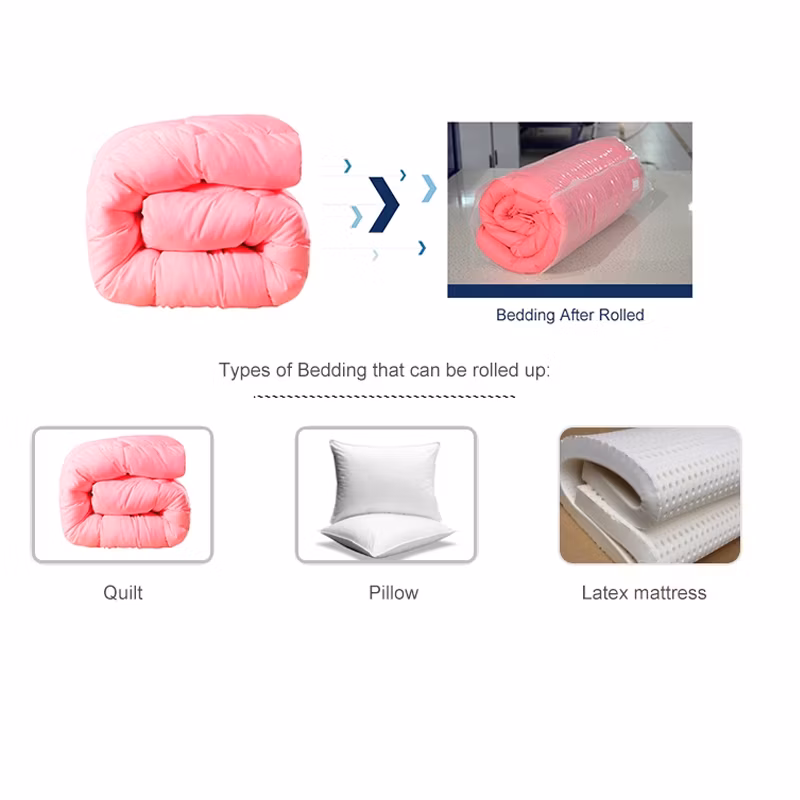 Automatic Quilt Quilting Wadding Mattress Comforter Sleeping Bag Pillow Cushion Blanket Duvet Rolling Coiling Winding Packing Machine
