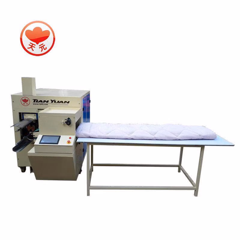 Automatic Quilt Quilting Wadding Mattress Comforter Sleeping Bag Pillow Cushion Blanket Duvet Rolling Coiling Winding Packing Machine