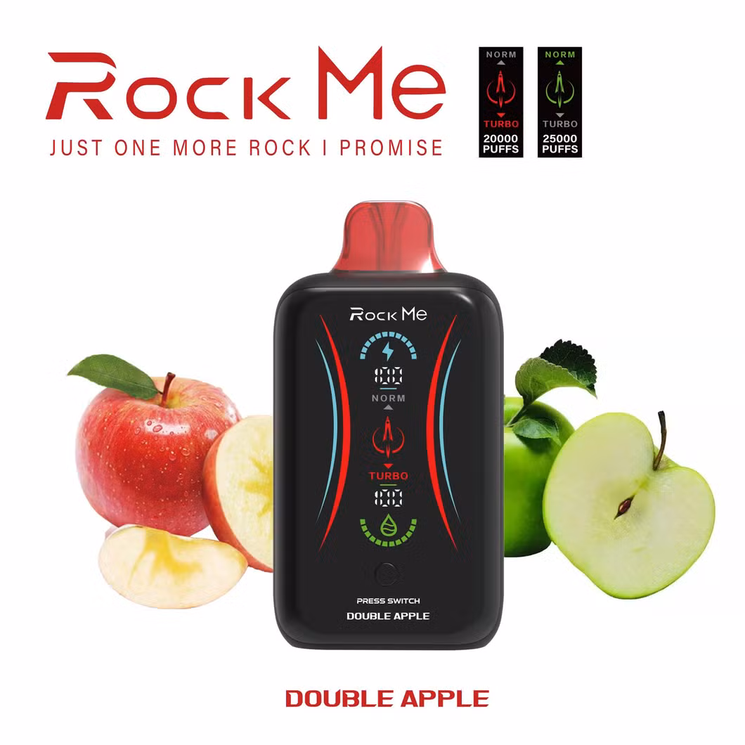 Rock Me RM25000 Puffs Bar OEM ODM Top Sales Mgk Factory Wholesale 2% 5% 18000 Puffs Atomizer Display Screen Rechargeable Disposable Vape.