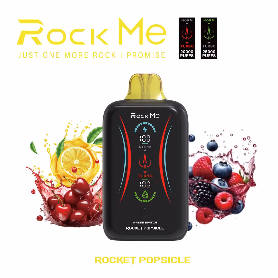 Rock Me RM25000 Puffs Bar OEM ODM Top Sales Mgk Factory Wholesale 2% 5% 18000 Puffs Atomizer Display Screen Rechargeable Disposable Vape.
