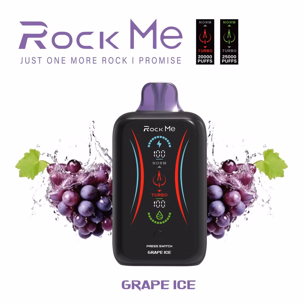 Rock Me RM25000 Puffs Bar OEM ODM Top Sales Mgk Factory Wholesale 2% 5% 18000 Puffs Atomizer Display Screen Rechargeable Disposable Vape.
