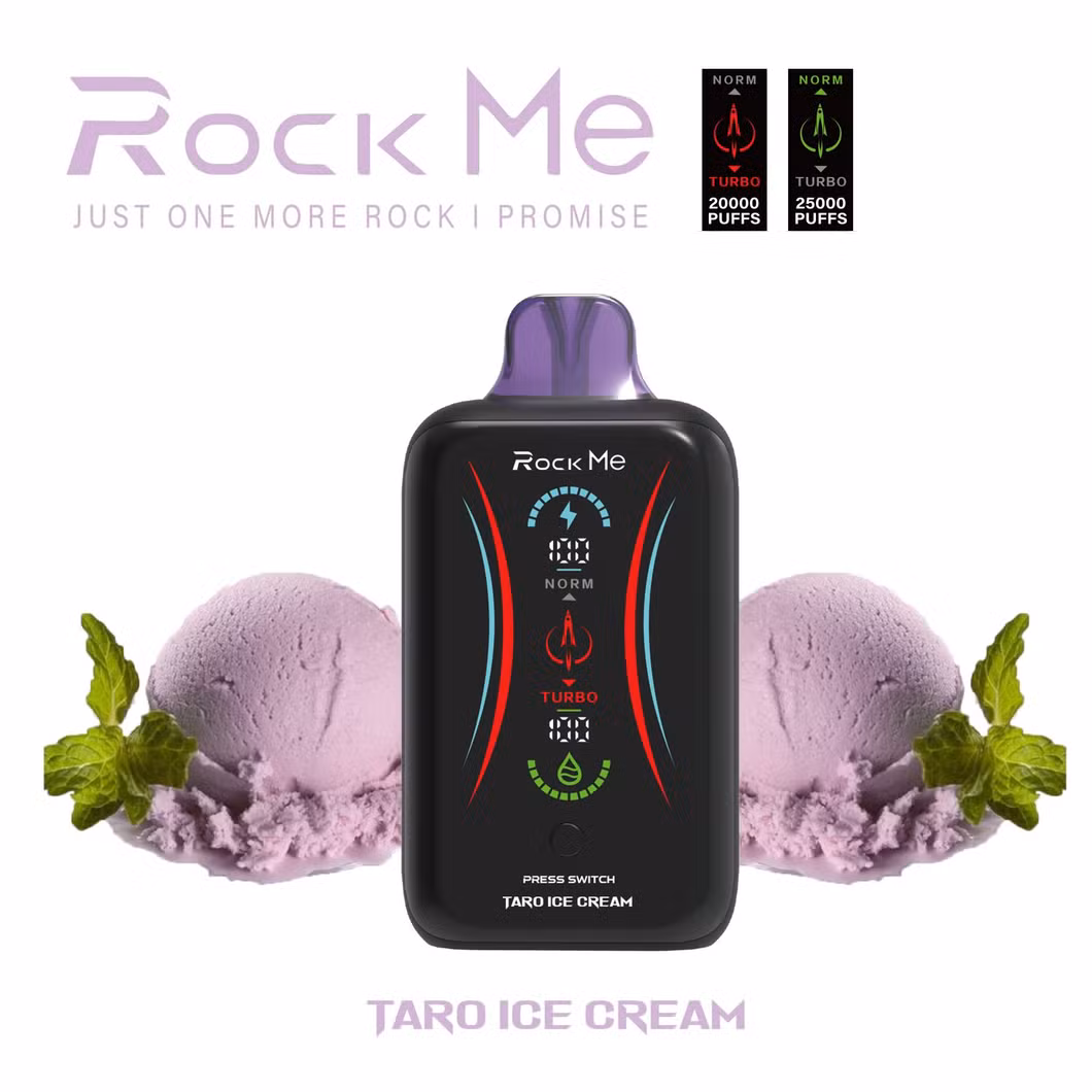 Rock Me RM25000 Puffs Bar OEM ODM Top Sales Mgk Factory Wholesale 2% 5% 18000 Puffs Atomizer Display Screen Rechargeable Disposable Vape.