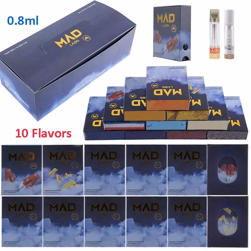 Wholesale 510 Thread Ceramic Coil Friendly Farm Rove Muha Meds Mad Labs Disposable Vape Pen Carts 0.8ml 1.0ml