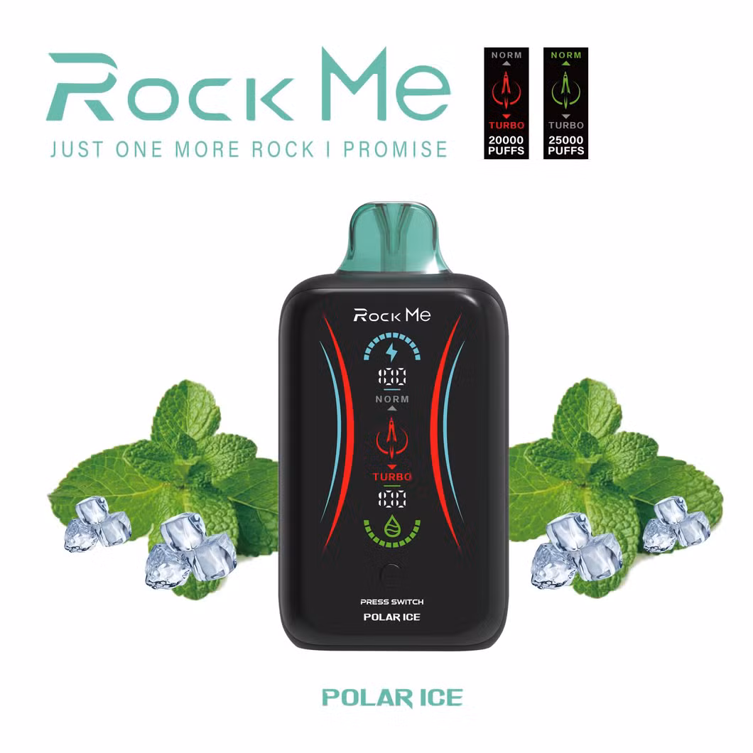 Rock Me RM25000 Puffs Bar OEM ODM Top Sales Mgk Factory Wholesale 2% 5% 18000 Puffs Atomizer Display Screen Rechargeable Disposable Vape.