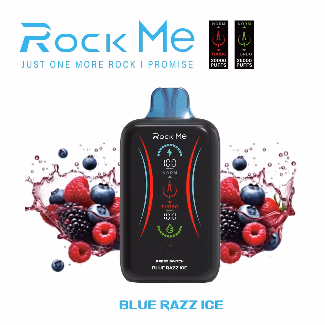 Rock Me RM25000 Puffs Bar OEM ODM Top Sales Mgk Factory Wholesale 2% 5% 18000 Puffs Atomizer Display Screen Rechargeable Disposable Vape.