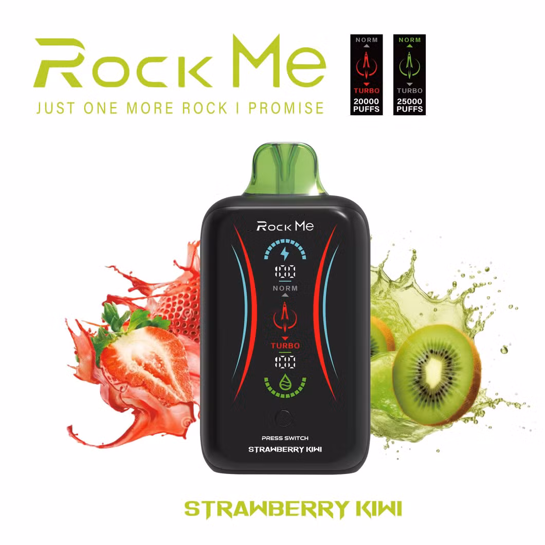 Rock Me RM25000 Puffs Bar OEM ODM Top Sales Mgk Factory Wholesale 2% 5% 18000 Puffs Atomizer Display Screen Rechargeable Disposable Vape.