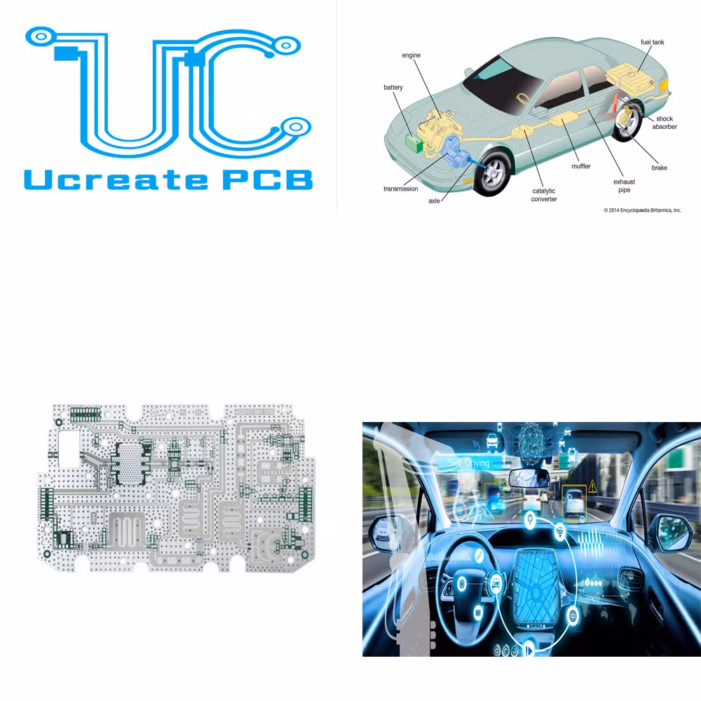 High Density Multilayer PCB Board High Precision 4 Layers OSP Ultrasonic Driver PCB Drone RC Car Circuit Boards Black Solder PCB