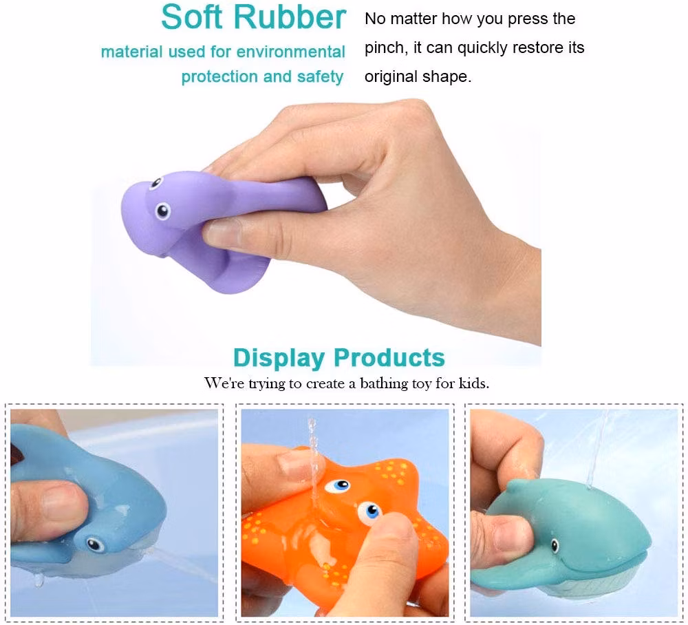 Top Selling Baby Floating Squirt Bathtime Fun Learning Education Toys Baby Bath Squirt Toys