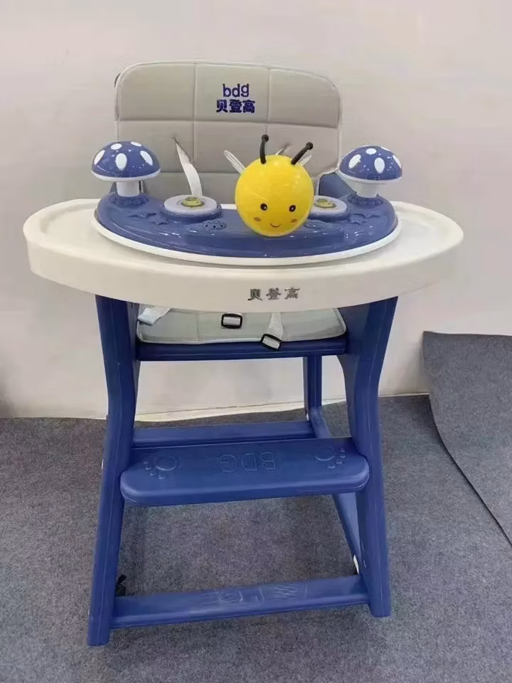 High Quality Multifunctional Adjustable Folding Baby Children Dining High Chair with Wheel