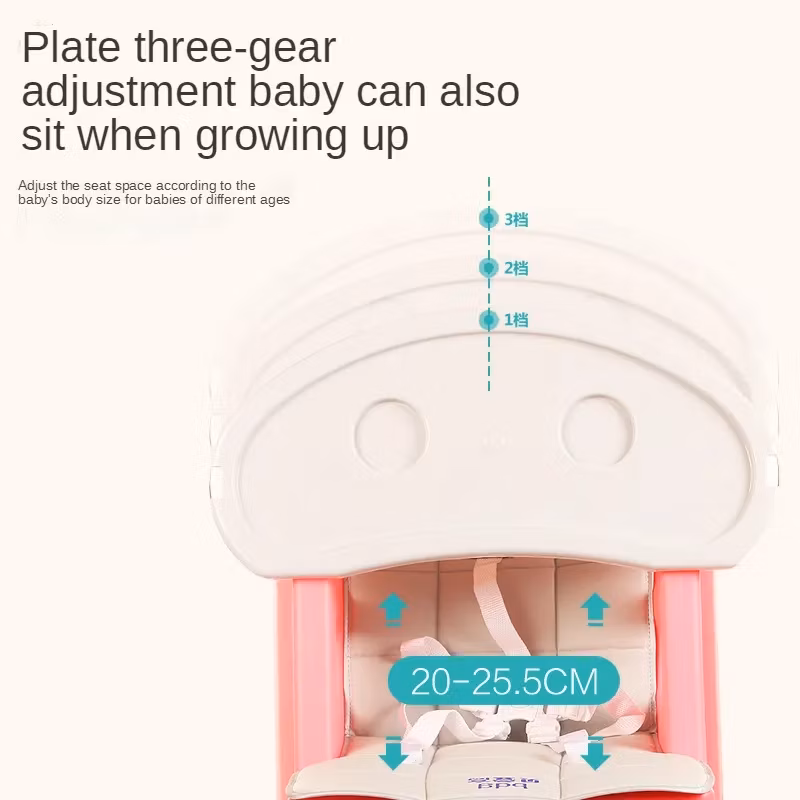 High Quality Multifunctional Adjustable Folding Baby Children Dining High Chair with Wheel