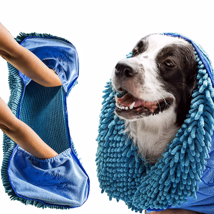 Wholesale Custom Design Quick Dry Microfibre Chenille Dog Towel Bath