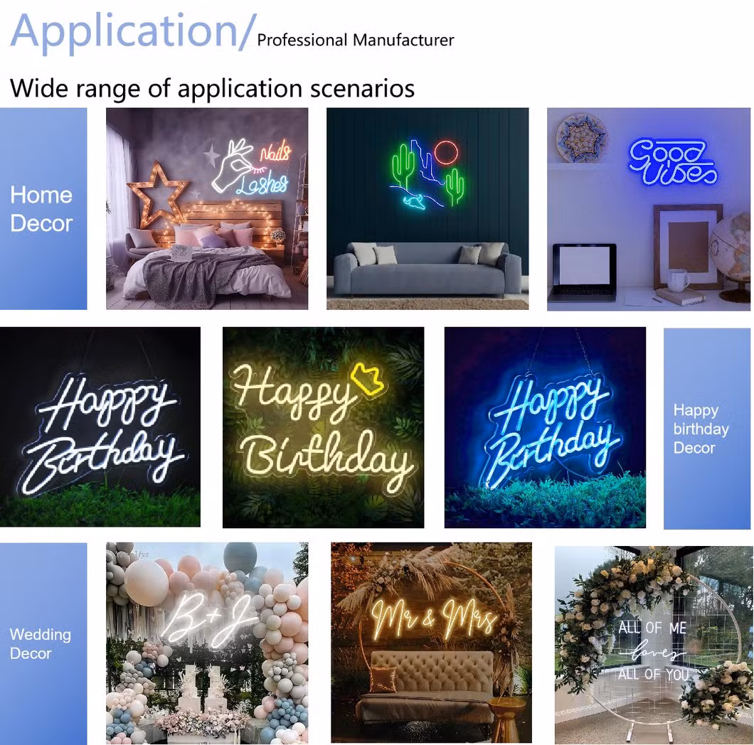 Fashionable LED Neon Sign Indoor Neon Light Decoration Customization CE Neon Light