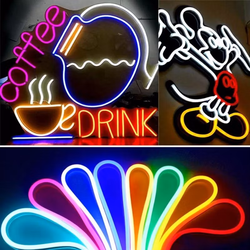 Wedding Decorations Neon LED Strip Light Letters Sign Indoor Home Big Good Vibes Only Happy Birthday Custom LED Neon Lights Sign