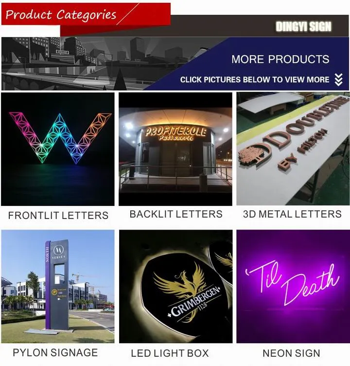 Customized Long Lifespan Outdoor 3D Letters LED Light Advertising Sign