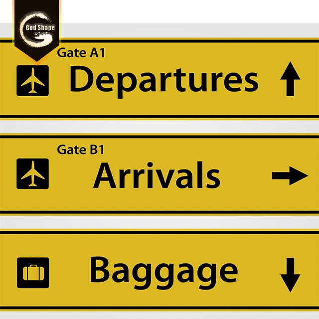 Factory Airport Sign Wayfinding Direction Boards Signage