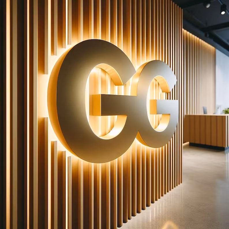 Outdoor 3D Custom LED Letter Name Sign Stainless Steel Backlit Letters