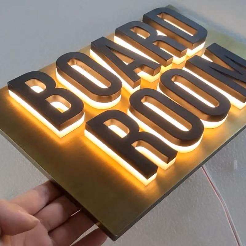 Outdoor 3D Custom LED Letter Name Sign Stainless Steel Backlit Letters