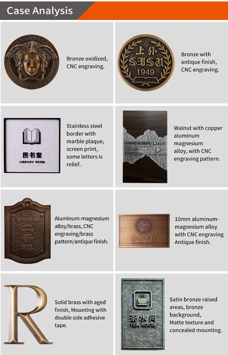 Metal Relief Plate Bronze Etch Plates Sign Sample Kit