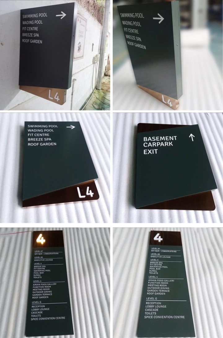 High Quality LED Wayfinding Direction Pylon Sign with Acrylic Letters