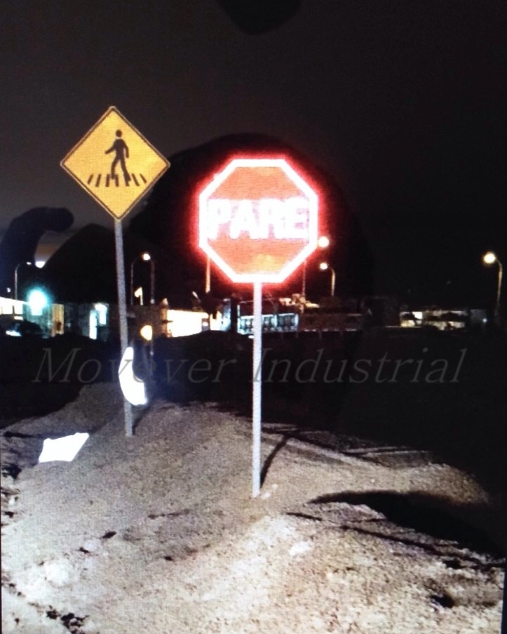 Prohibition to Go and Stop Solar Powered LED Traffic Sign LED Work Lights