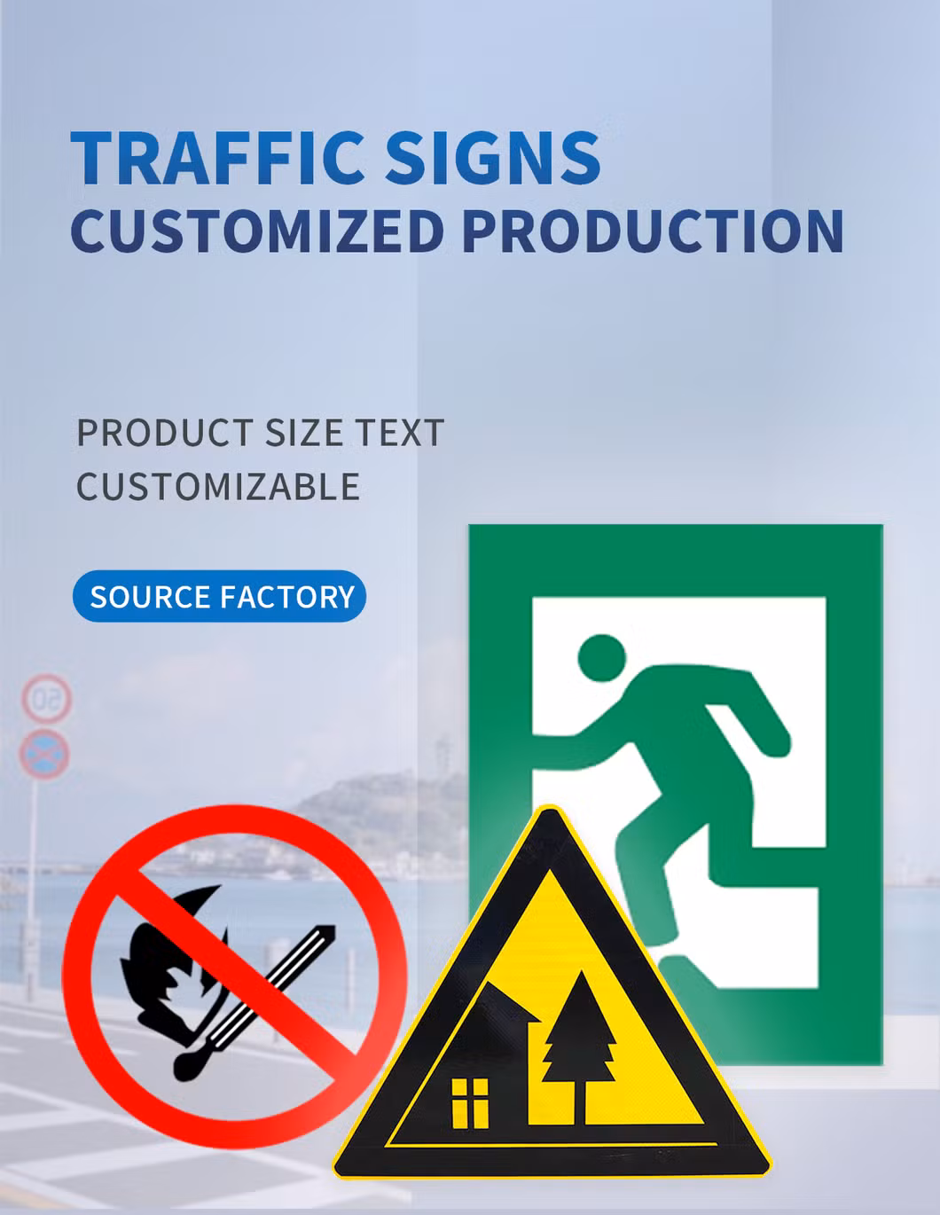 Aluminum Metal Poster Stand Aluminium Traffic Sign Outdoor Advertising Display Board Frame